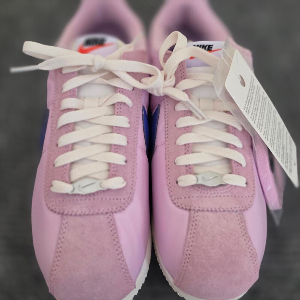 Nike Women's Size 10 Cortez Textile Sneaker Pink Sail Paramount Blue NIB - Picture 5 of 11